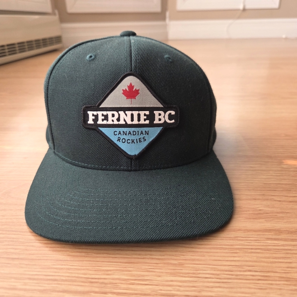 Fernie BC Canadian Rockies Green Cap